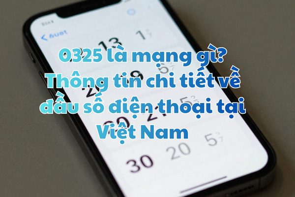 0325 là mạng gì? Thông tin chi tiết về đầu số điện thoại tại Việt Nam